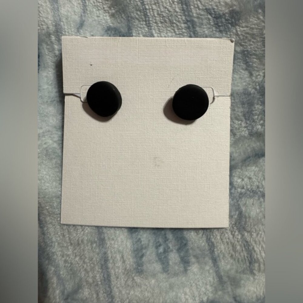 Polyclay Black Earrings